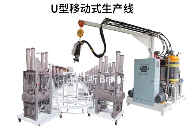 车载冰箱环戊烷U型发泡机生产线